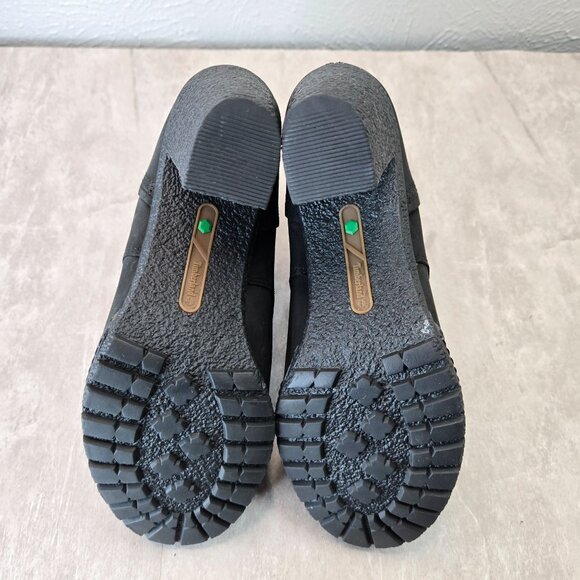 Timberland Chunky Block Heel Booties Sz 9 Leather Lace Up Hiker Heeled Boots - Picture 9 of 13